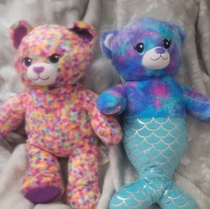 Lisa frank inspired build a bear lot.